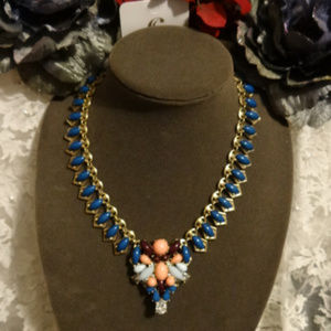 Cerulean Navy & Light Blue Pink Maroon Necklace